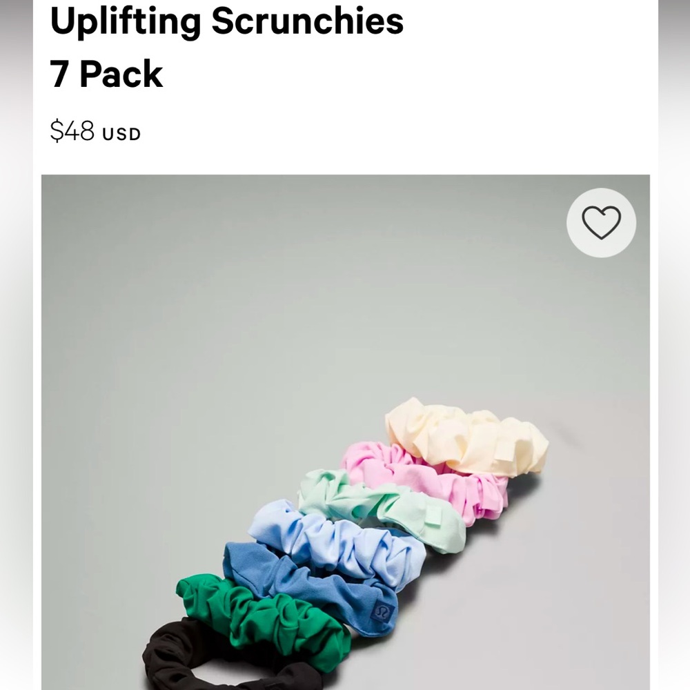 Lululemon Uplifting Scrunchies - 7 pack